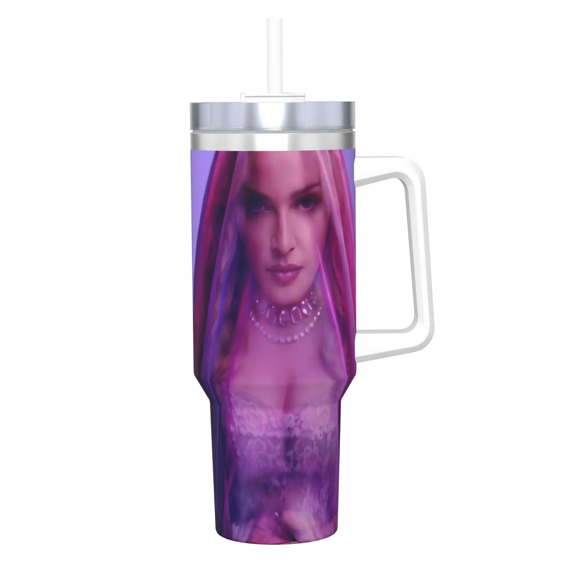 M-Madonnas Confessions II 40oz Tumbler Stainless Steel Double Wall Vacuum Insulated  Travel Mug With Straw