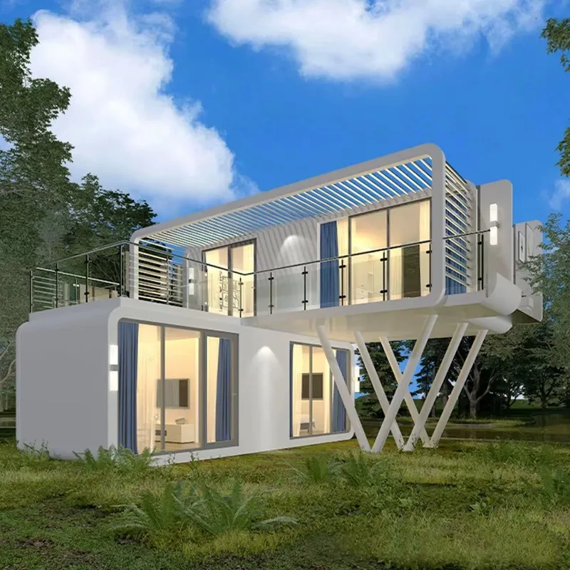 فاخر شاطئ فندق الإقامة المنزلية منتجع المنازل الجاهزة 20Ft 40Ft الجاهزة كبسولة جراب المحمول وحدات التفاح المقصورة الحاويات البيت #3