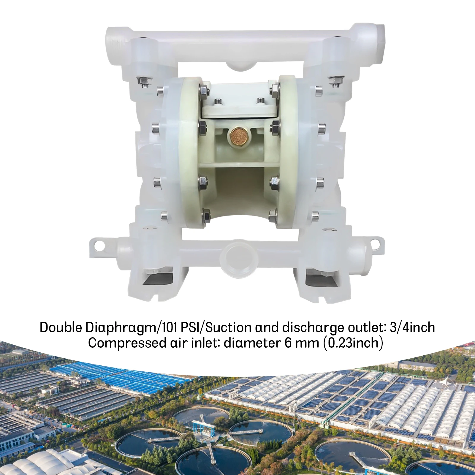 Efficiency Diaphragm Pump Valve Body Heat Resistance for Liquid Pumping Peanut Butter, Chocolate,Pigments ect. 4mm Diameter