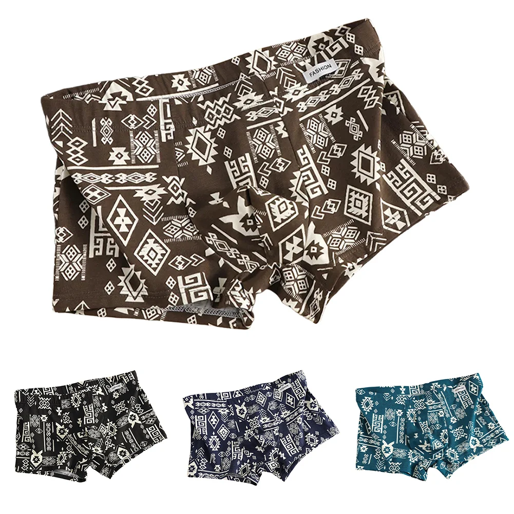 Wygodna bielizna męska w stylu vintage, bokserki, wygodny materiał 95% bawełna, oddychający materiał, klasyczny wzór.