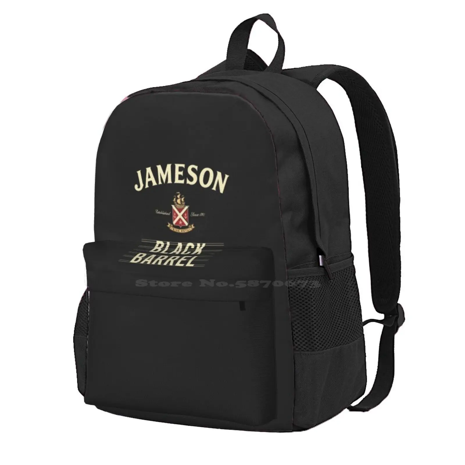 Buktine-Jameson-Black-Barrel-Sakteruse Premium T-Shirt Hot Sale Schoolbag Backpack Fashion Bags Buktine Jameson Black Barrel