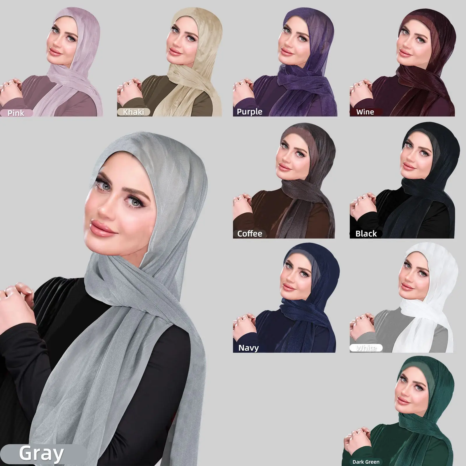 

Women Muslim Hijab Shawls Scarf Jersey Hijabs Plain Soft for Head Wraps Islamic Comfortable Breathable Headscarf Bandanas Mujer