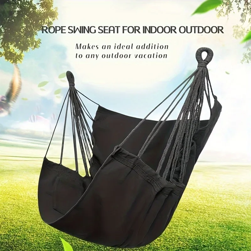 Hamaca de tela para ocio, silla columpio para exteriores, para dormitorio, antideslizante, con bolsa de almacenamiento, 1 unidad