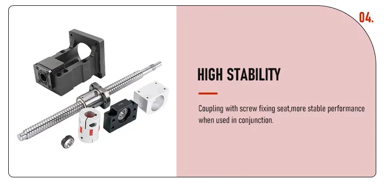Kugelumlaufspindel Serie SFU2504/2505/2510 L = 1200–2550 mm + HM20-80/86 Gusseisen C7/C5 für Nema32/34 + Pflaumenkupplung XB40 * 65 + BF20 + DSG25H – Detail 7