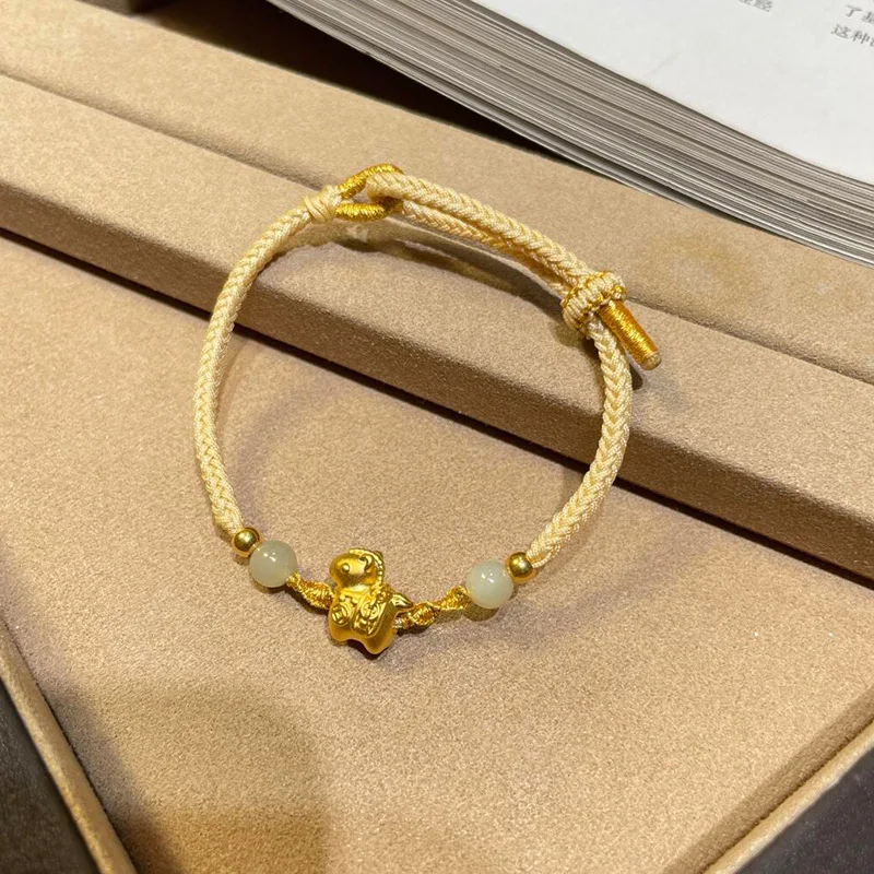 Classic Chinese Style glossy Cute Pony Pendant Exquisite Weaving Exquisite Hand Rope bracelet Men's and Women's Banquet Jewelry