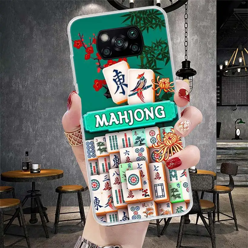 Creative Mahjong Phone Case For Xiaomi Poco X6 X5 X4 X3 Nfc F6 F5 Pro F4 F3 M5S M5 M4 M3 M2 F2 F1 Cover Coque Shell X3 Nfc M3 F3