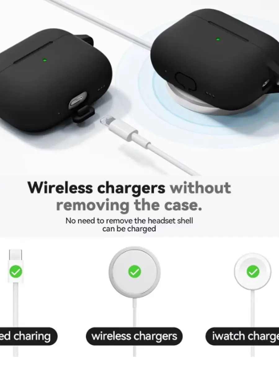 Etui na AirPods Pro 3 2025 z zestawem do czyszczenia, miękkie silikonowe etui ochronne na Apple AirPods Pro 3 generacji dla kobiet — 2