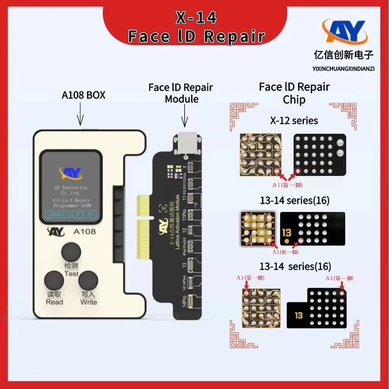 AY A108 Multi-Functional Programmer for Face ID X-12 Battery X-14 TrueTone X-13mini Repair Tools