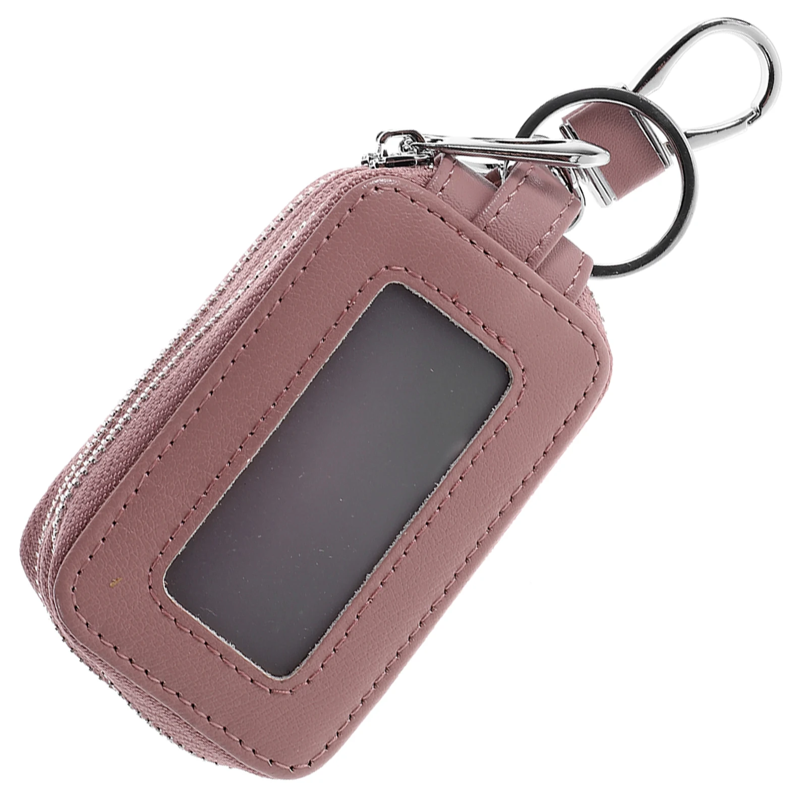 

1PCS Car Key Bag Large Capacity Cattlehide Zipper Pouch Hanging Waist Chain Storage for Keys Automotive Accessories
