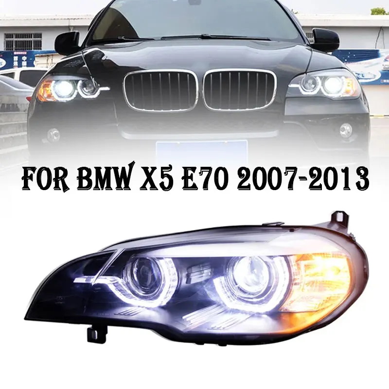 

Автомобильная фара для BMW X5 E70 2007-2013 фотолампа дневные ходовые огни с бифокальным объективом модификация в сборе передняя фара автомобильные аксессуары