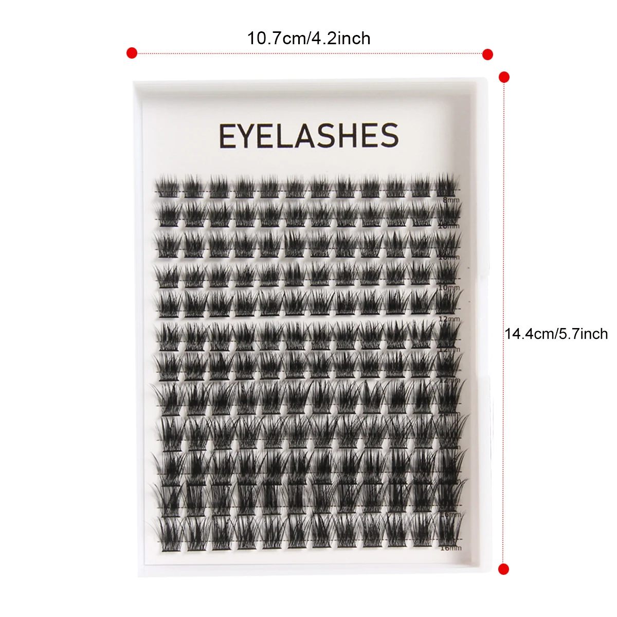 Cluster Wimpers 144 stks 50D Wimpers DIY Wimperverlenging D Krul Lange Individuele Wimpers Gemengde Clusters Extensions Zwart