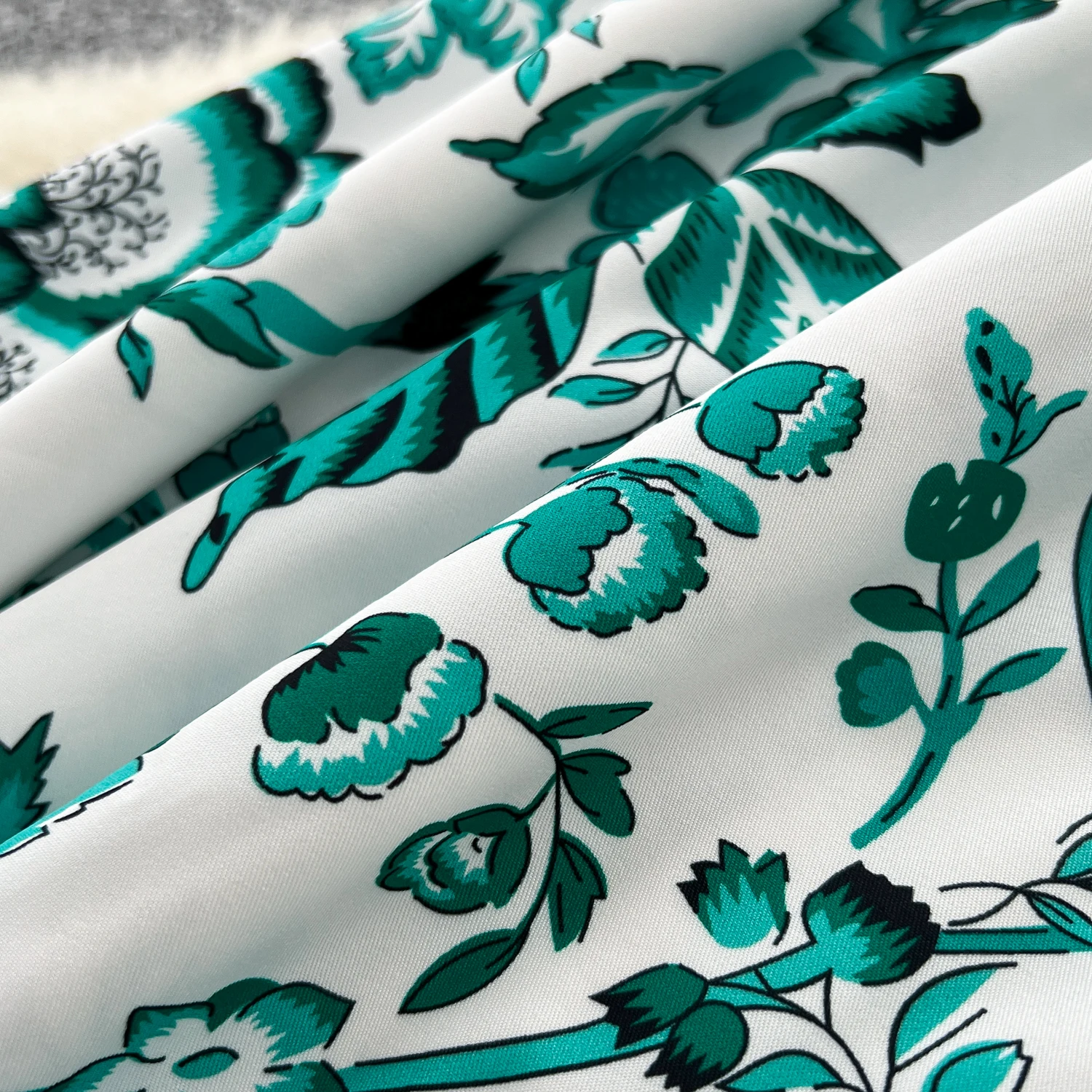 Chic vintage Sexy manica lunga stampa Criss-Cross split slim Elegante Fata moda coreana Boho Vestito estivo abbigliamento donna Abito lungo