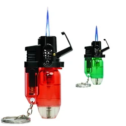 New Mini Torch Lighter with Keychain Refillable Butane Gas Lighters Windproof Jet Flame Smoking Accessories Encendedores Tool