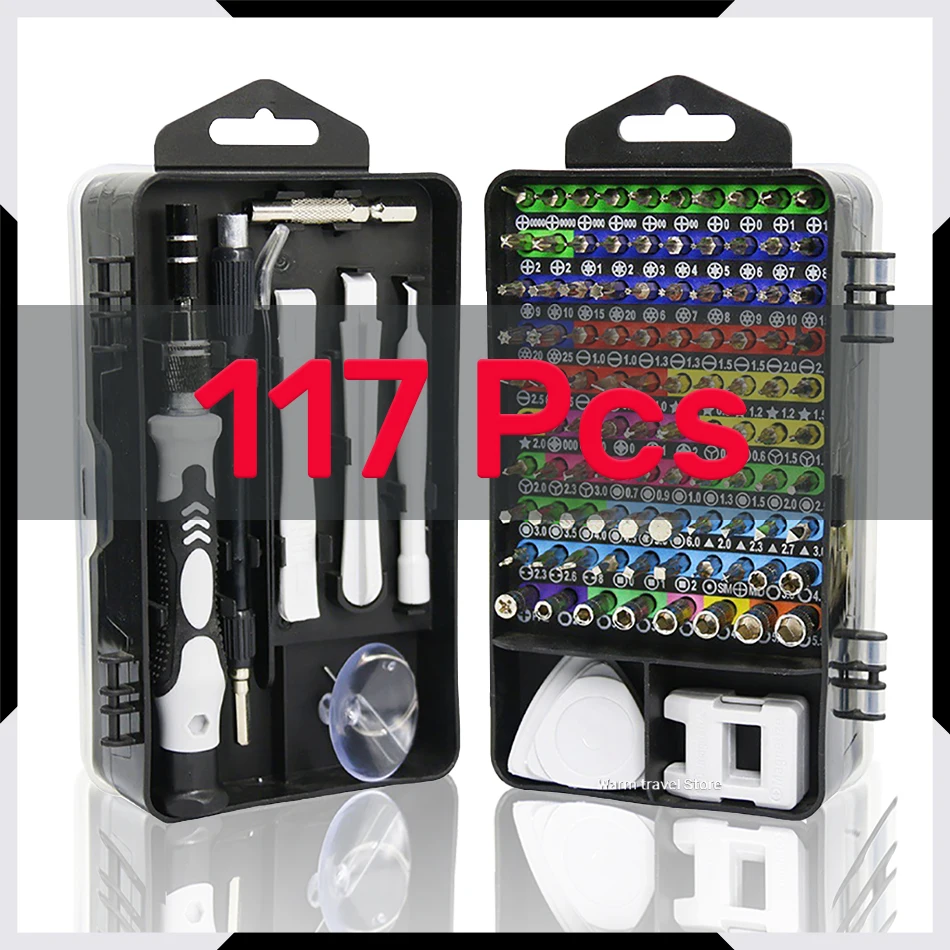 117 Pcs Precision Screwdriver Set For Phone Repair Tool Magnetic Bits Magnet Mini Screwdriver For Glasses Watch Screwdriver Kit
