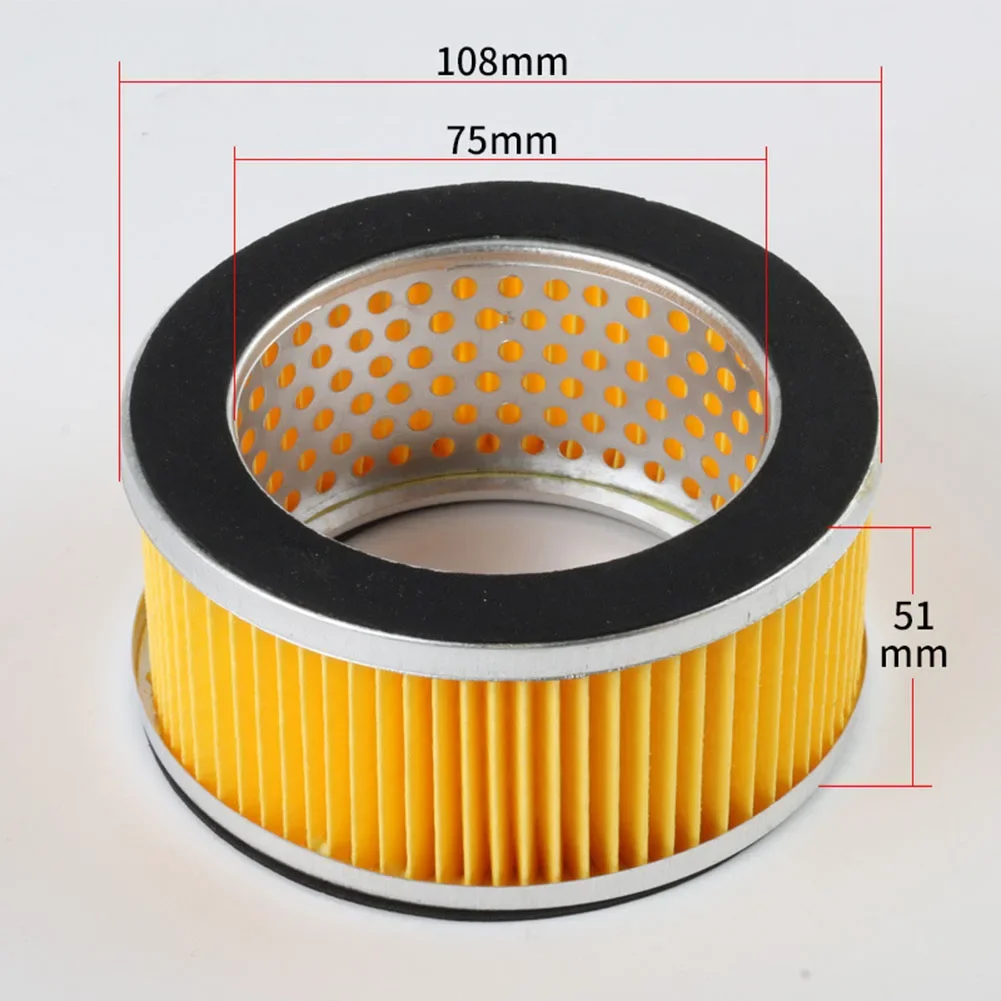 5pcs Air Intake Paper Filter Element Replacement For Air Compressor 108mm Outer Diameter×75mm Inner Diameter×51mm Height