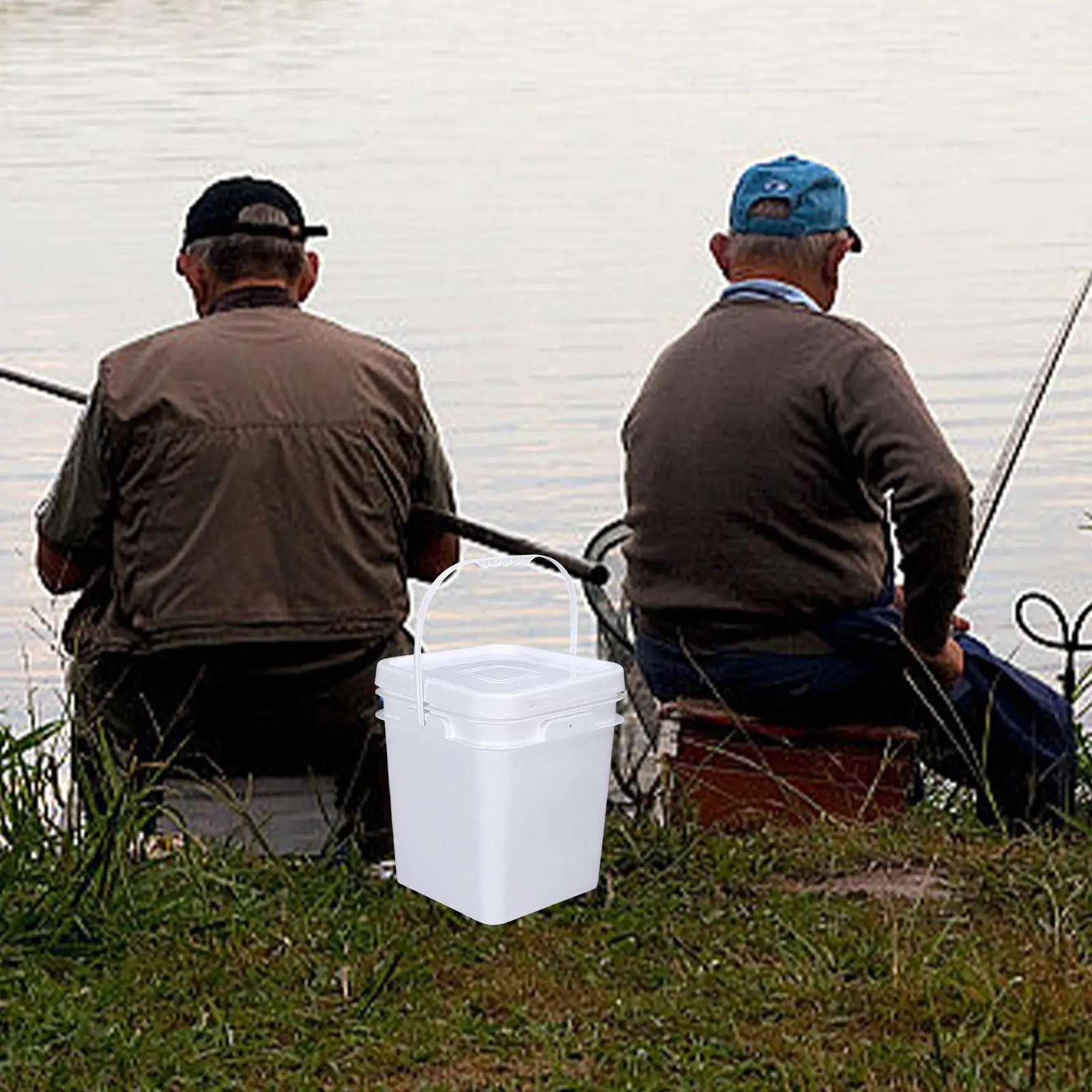 Square Bucket Lightweight Convenient Versatile Paint Bucket Empty Paint Can for Kitchen Home Art Crafts Projects Garage Painting