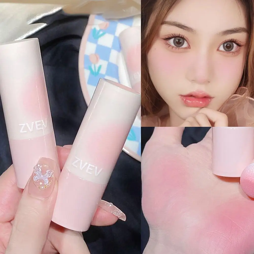 Blush Stick Rouge Cheeks Contouring Blusher Korean Skin Brightening Cosmetics Makeup Women Waterproof Long-lasting Nourishi S4x0