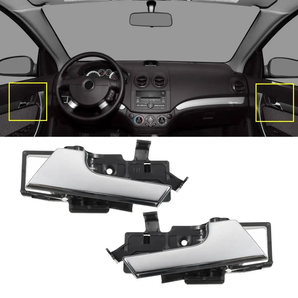 Car Interior Door Handle Right/Left For Chevrolet Aveo 2007 2008 2009 2010 2011 Aveo5 for Pontiac G3 96462710 car styling