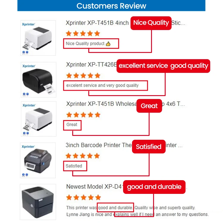 Xprinter XP-D481B High Quality Thermal Printer 200mm/s Printing Speed Industry Label Thermal Printer