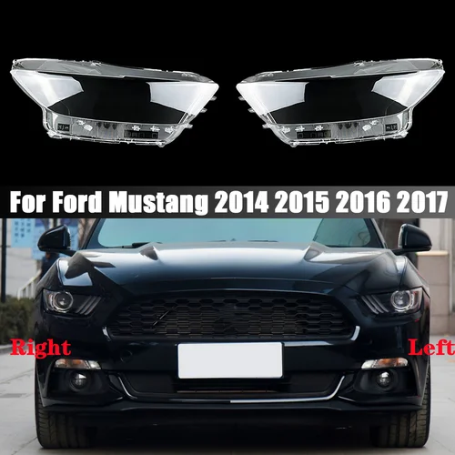 Imagen 1 del producto Para Ford Mustang 2014 2015 2016 2017 carcasa de faro cubierta de faro lente pantalla transparente carcasa de lámpara plexiglás