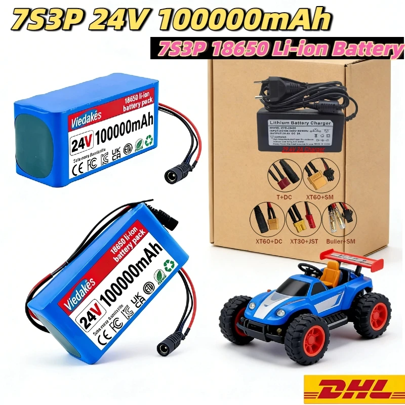 

29.4V 100Ah 7s3p 18650 battery lithium battery Suitable for 24V-29.4V motors Lithium ion Battery pack + 2A Charger.✓✓