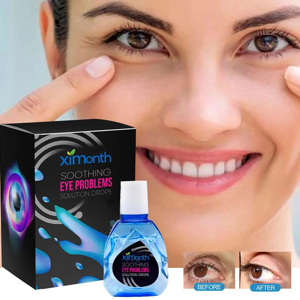 Eye Calmante Dropper Drops, Tratamento EyeProblems, Aliviar os círculos oculares escuros, Melhorar a fadiga, Novo, Remover os Olhos, 10ml, T9B8