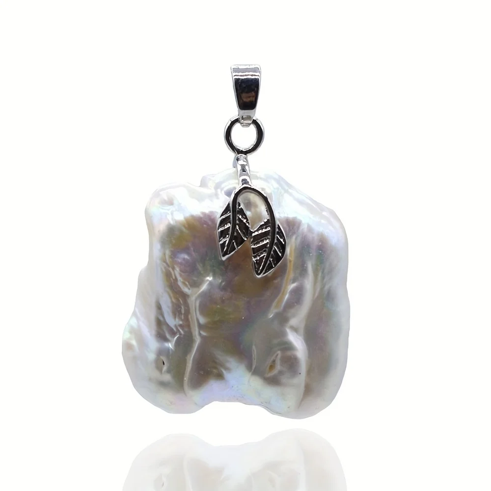 

22mm White Baroque Pearl Pendant Irregular Shape Natural Freshwater Pearl Suitable For Daily Wea