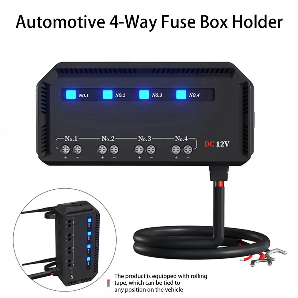 

1 Set Car Fuse Box Reliable Multi-Circuit Blade Fuse Holder Box Efficient Fuse Box