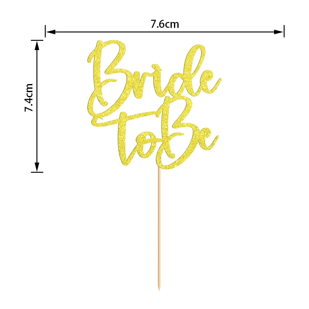 Party to Be 12 PCS Bride to Be Cupcake Toppers for Bridal Shower Party and Engagement (Set C)