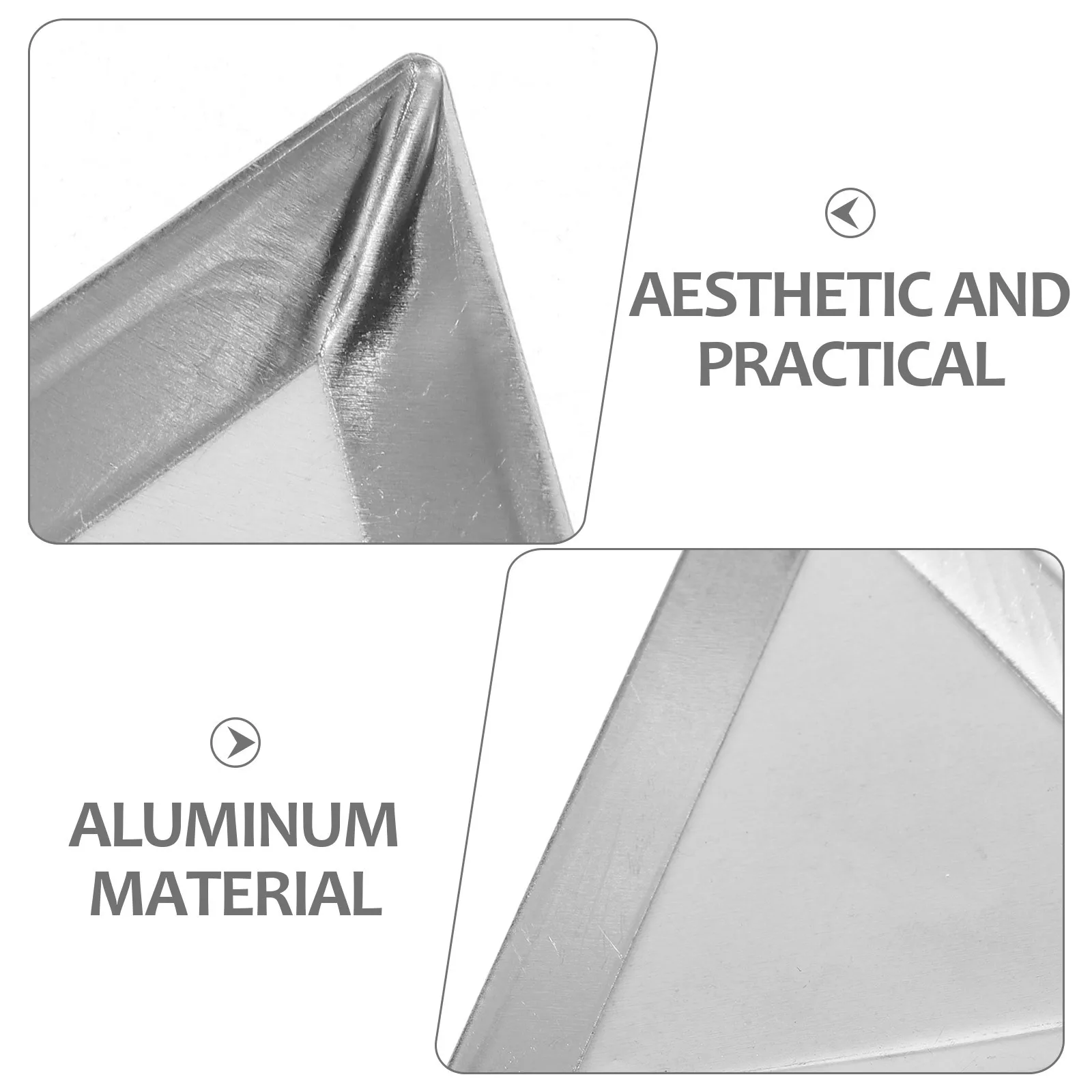 6 Buah Baki Manik-manik Perhiasan Aluminium Segitiga, Pelat Penyimpanan Untuk Kerajinan Seni Kuku DIY, Alat Penyortir Rhinestone, Pengatur Permata