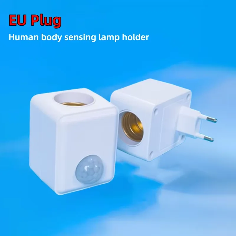 AC110-240V Wall Mounted LED Human Infrared Sensor Lamp Holder Intelligent Delay E27 Screw Port Sensor Lamp Head Adapter