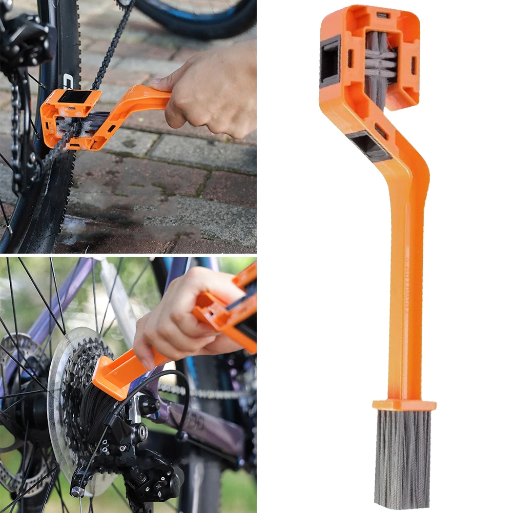 Bicycle Chain Clean Brush Double Head Motorcycle Chain Cleaning Brush Multifunction Portable Chain Gear Cleaning Tool - Detail 1