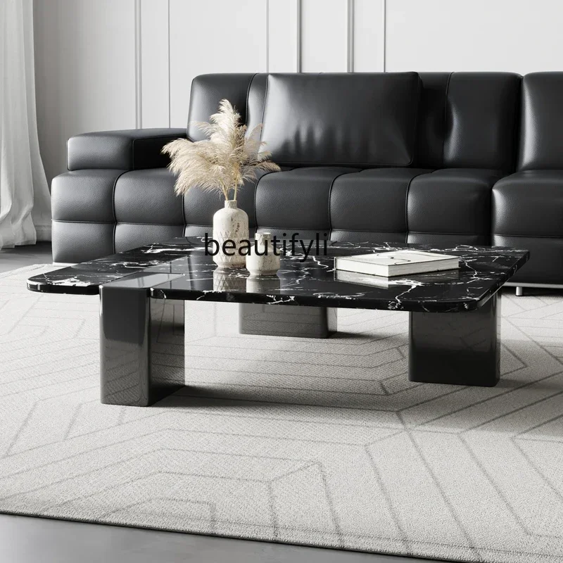 

yj19 Italian minimalist marble coffee table living room tea table rectangular high-end tea table