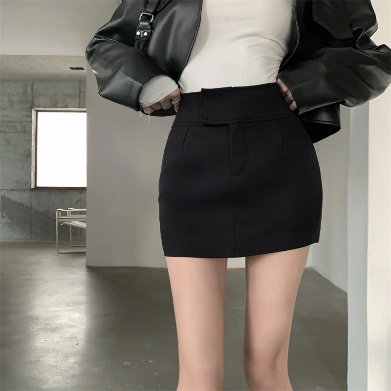 Bla Hoge Taille Sexy f Rok Broek vrouwen Elastische Afslanken Strakke Fit Casual Sle A-lijn ort Rok voor herfst Winter
