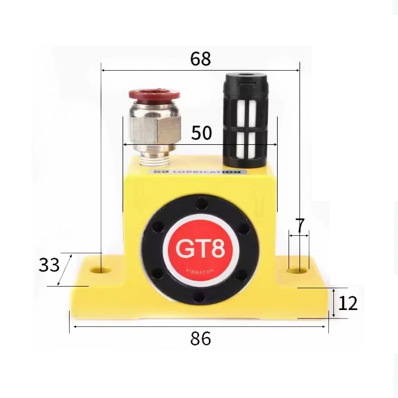 Pneumatic turbine vibration vibrator industrial blanking vibrator GT4/GT6/GT8/GT10/GT13/GT16/GT20