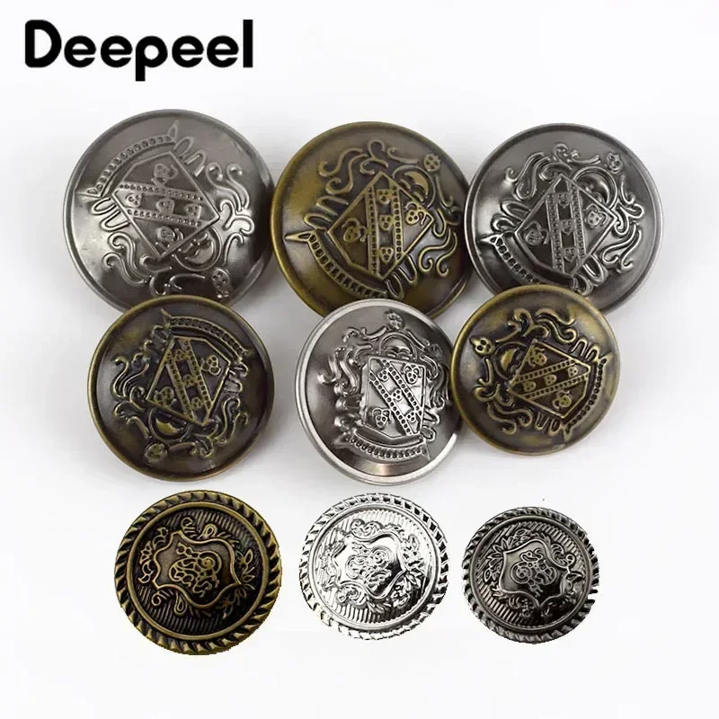 10 sztuk 12-30mm metalowy guzik Retro Shank płaskie guziki Hollow miedziane klamry koszula płaszcz ubrania dżinsy zapięcie DIY akcesoria do szycia