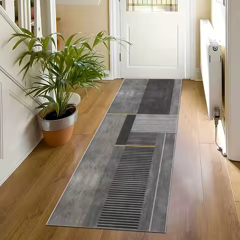 VIKAMA Minimalist Geometric Rugs Ideal For Hallways, Kitchen Mats, And Entrance Hall Doormats Durable And Easy-Care Home D&eacute;cor