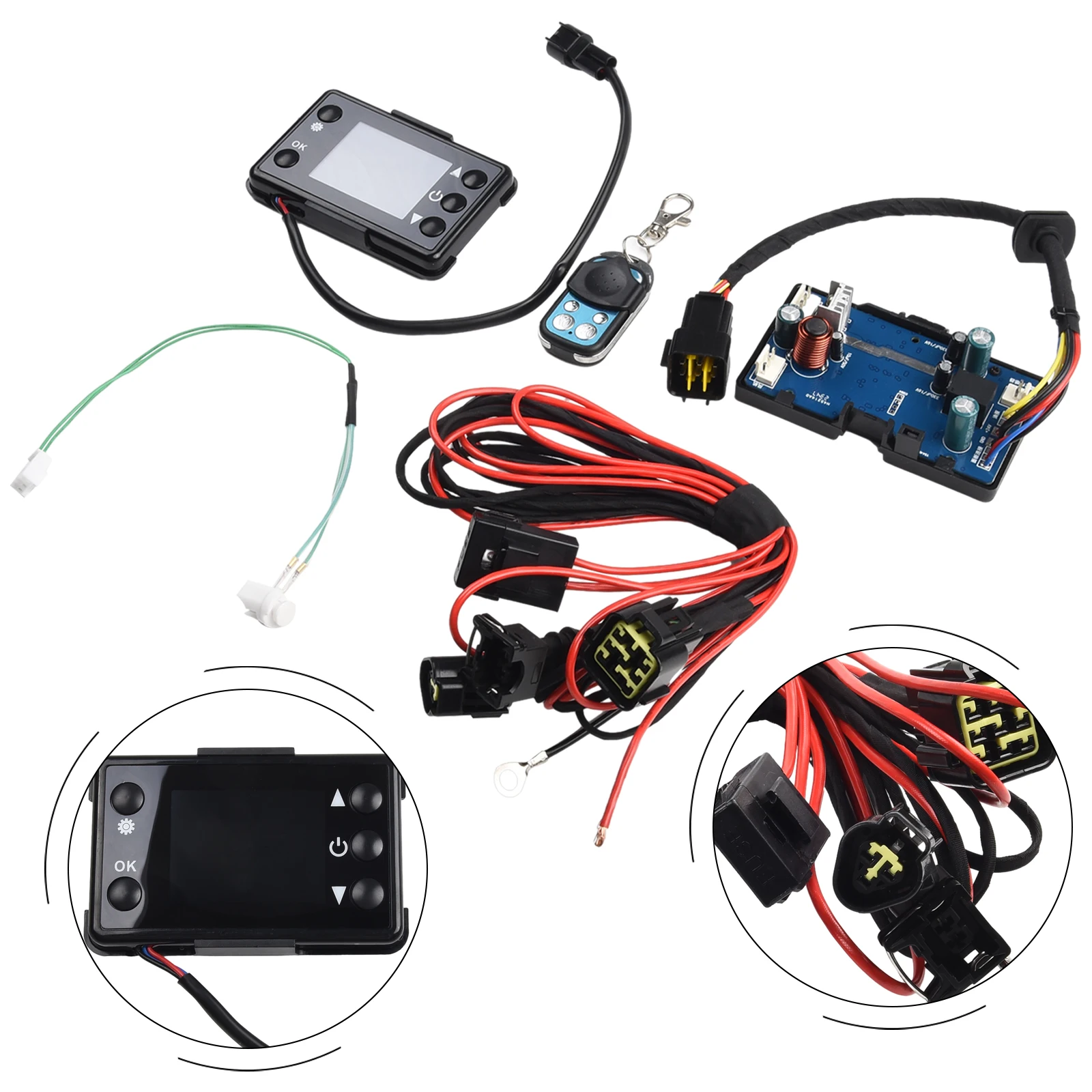 

Car Accessories Remote Wire Harness LCD Monitor Control Parking Heater Remote Wire Harness LCD Display LCD Monitor Control