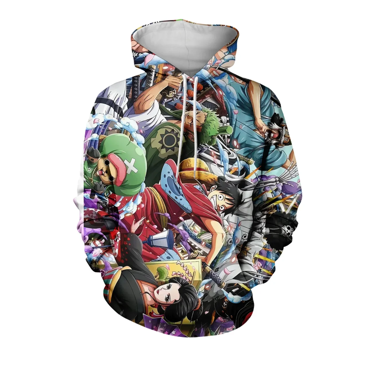 Conjunto a juego de Anime padre e hijo, Sudadera con capucha 3D Zoro de una pieza, tela de poliéster ecológica, ropa de calle informal