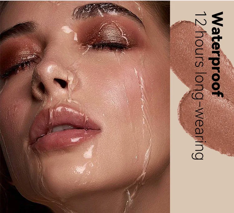 Bâton surligneur crème, crayon scintillant à 2 voies, éclaircissant sous les yeux, taille-crayon multi-usage intégré, longue durée