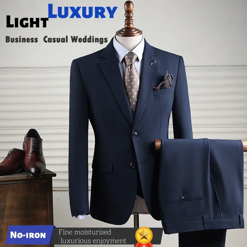 

Suit (Blazer+ Vest + Pants) Men's Business Gentleman Fashion Slim Work Solid Color Plus Size Fair Dress Wedding Best Man Suit
