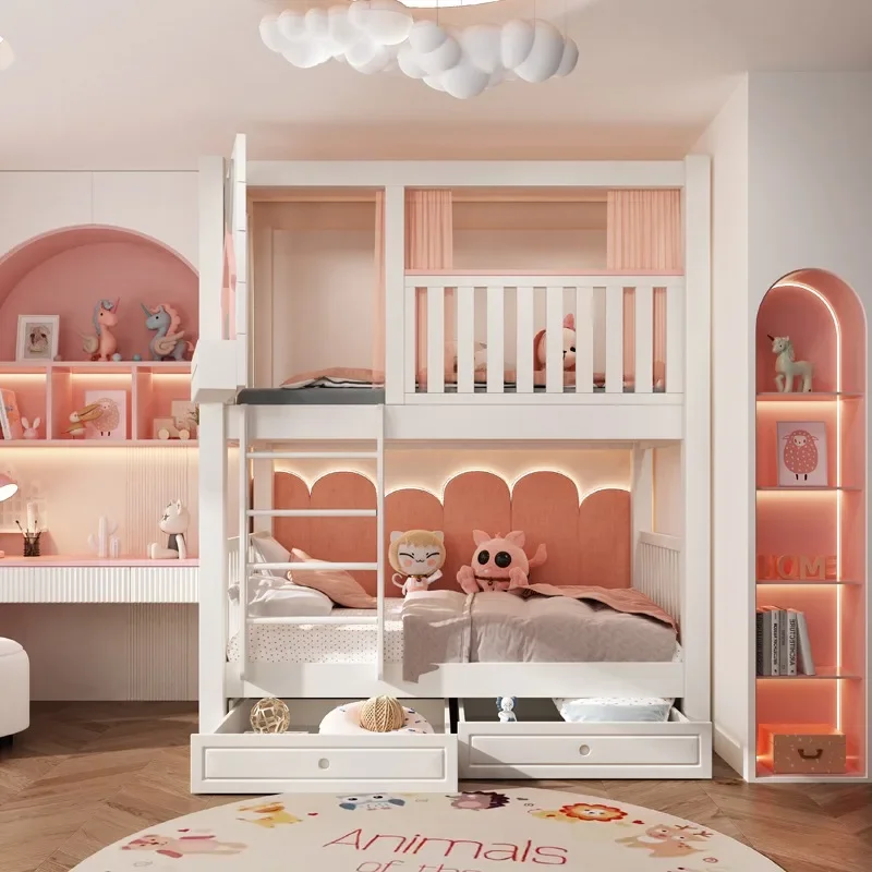 Full solid wood dream princess bed, bedroom, rabbit bed