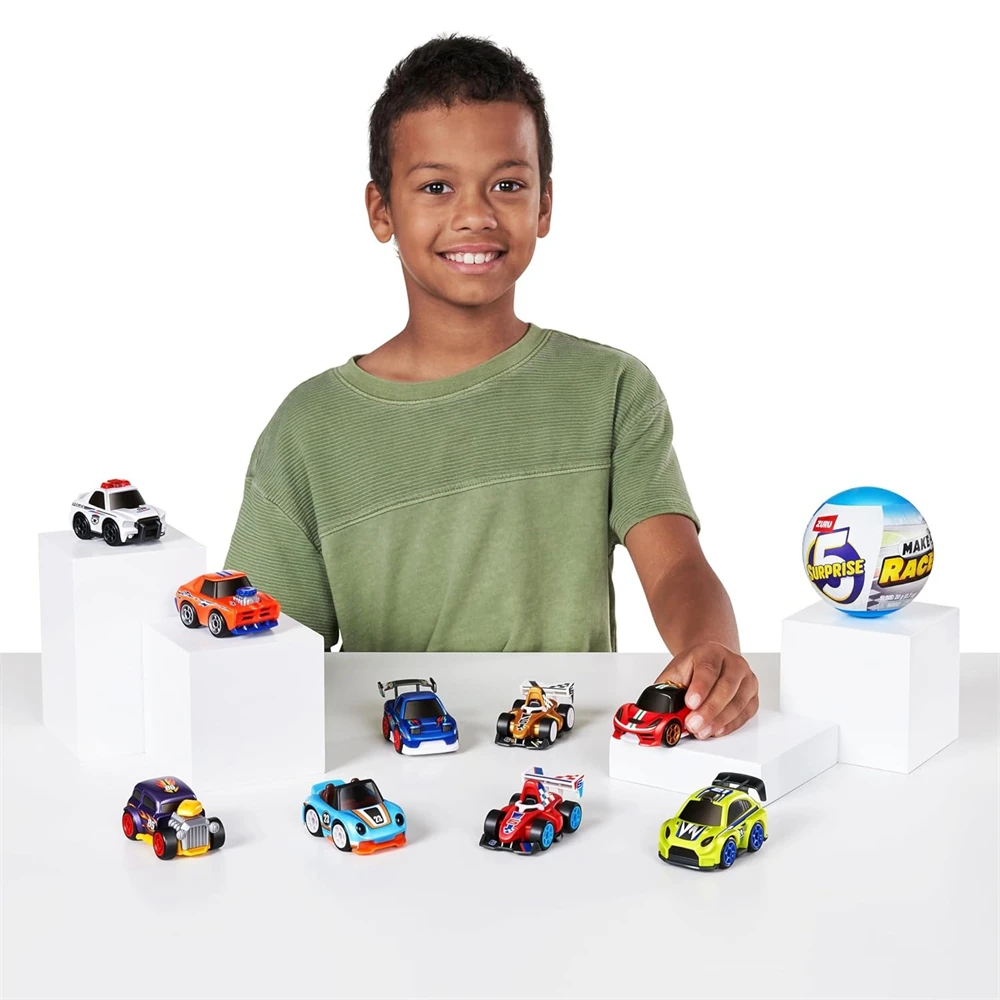 ZURU 5 Surprise Make-A-Racer سباق السيارات تحت عنوان الجدة Unboxing لعبة تحصيل صندوق أعمى صغير لعبة هدية للأولاد #5