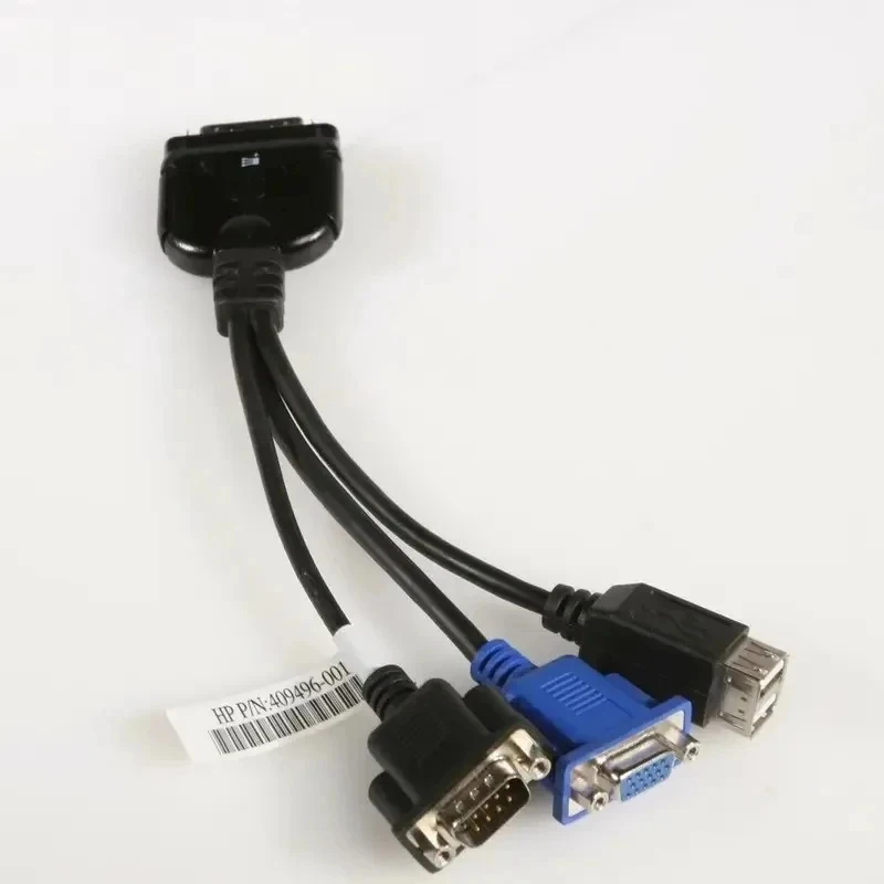 Original blade server adapter KVM cable serial port+USB+VGA 409496 -001 416003 -001 For HP C3000 C7000
