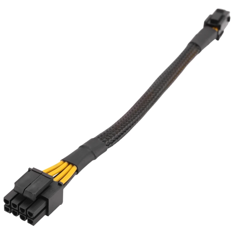 Top-ATX 4 Pin Female To Motherboard CPU 8(4+4) Pin Male EPS 12V Converter Adapter Extension Cable Braided Sleeved