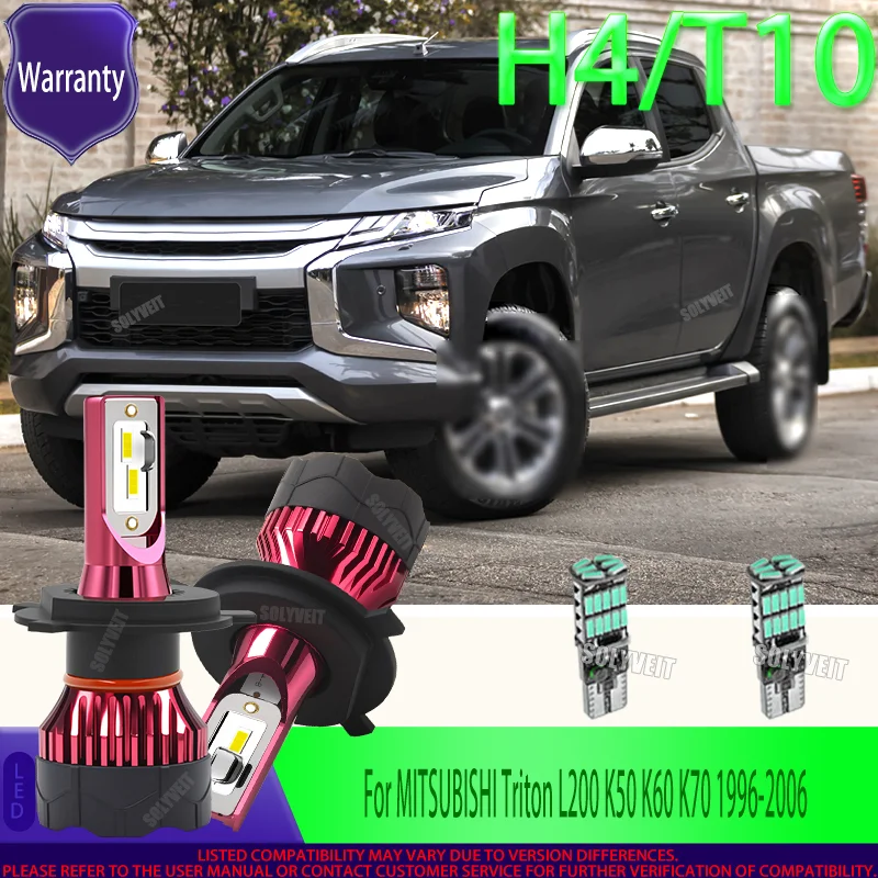 

Powerful 150W H4 Low/High Beams Headlamp Headlight 12V For MITSUBISHI Triton L200 K50 K60 K70 1996 1997 1998 1999 200 2001-2006