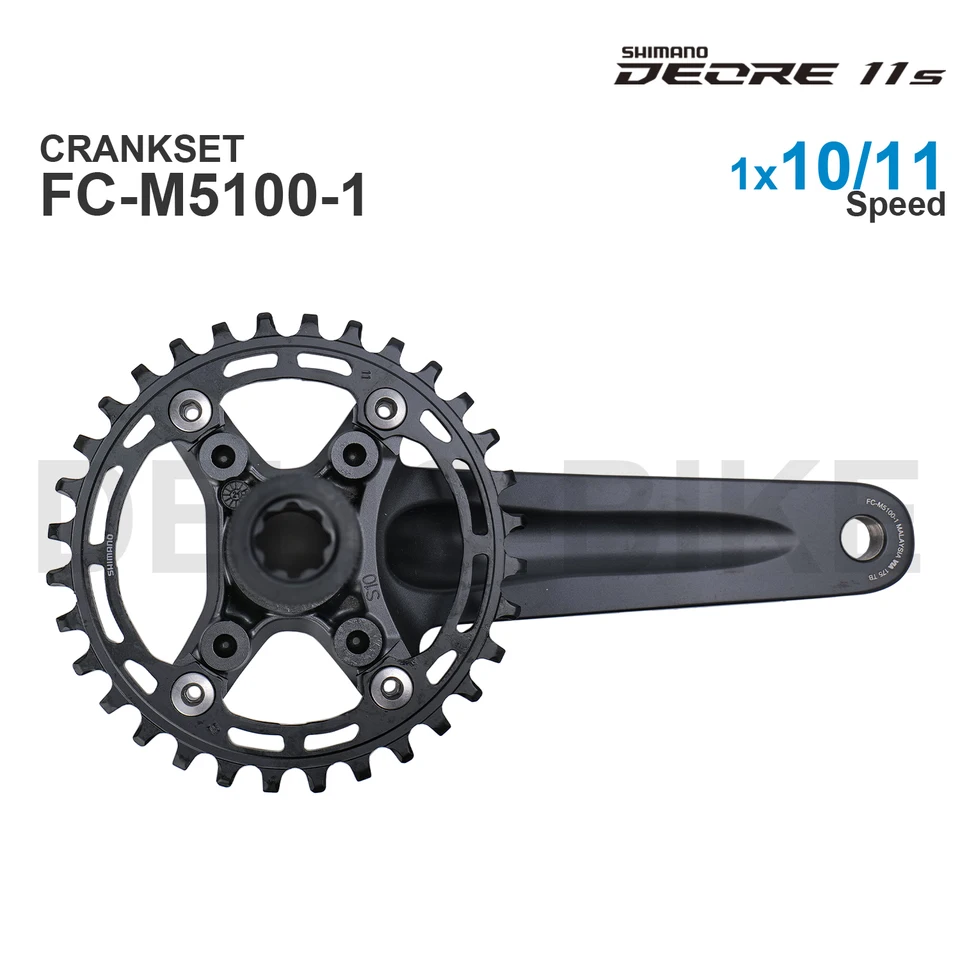 SHIMANO DEORE クランクセット FC-M5100 MTB バイク クランクは、1x10