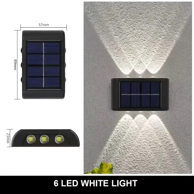 1/2/4/6 PCS Buitenmuur Solar Light Waterdicht 6/10LED Up en Down Verlichting Tuin en Home Decor