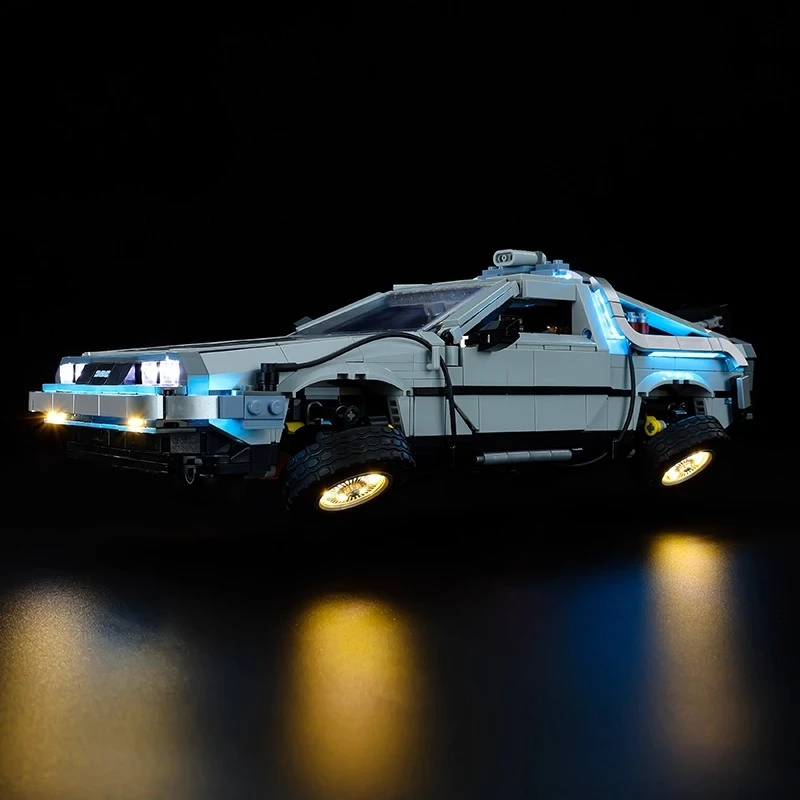 Conjunto de iluminação LED adequado para LEGO Back To The Future Time Machine DeLorean DMC-12 10300 (não incluindo blocos de construção)