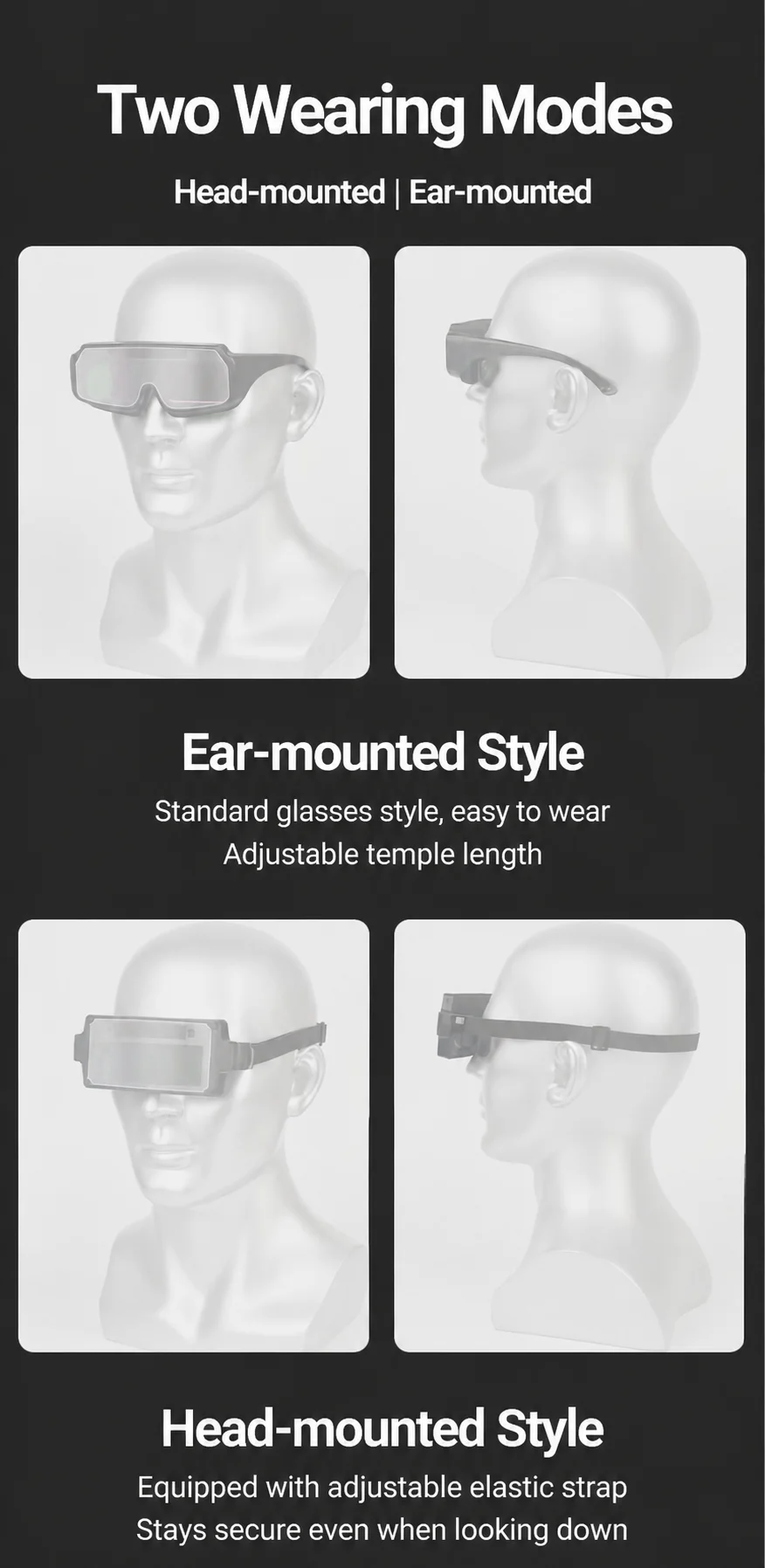 Dunkelnde Argon-Lichtbogenschweißbrille Schweißschutzbrille Echtfarben-Linse Einstellbare Sicherheits-Schweißbrille Starker Lichtschutz Augenschutzbrille – Detail 10